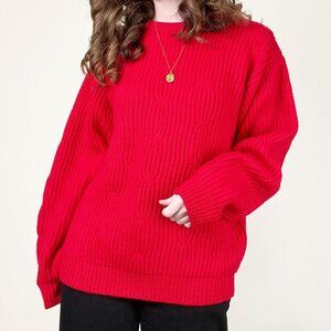 Vintage 100% Wool Fisherman Sweater Cable Knit Chunky Slouchy Oversized Luxury